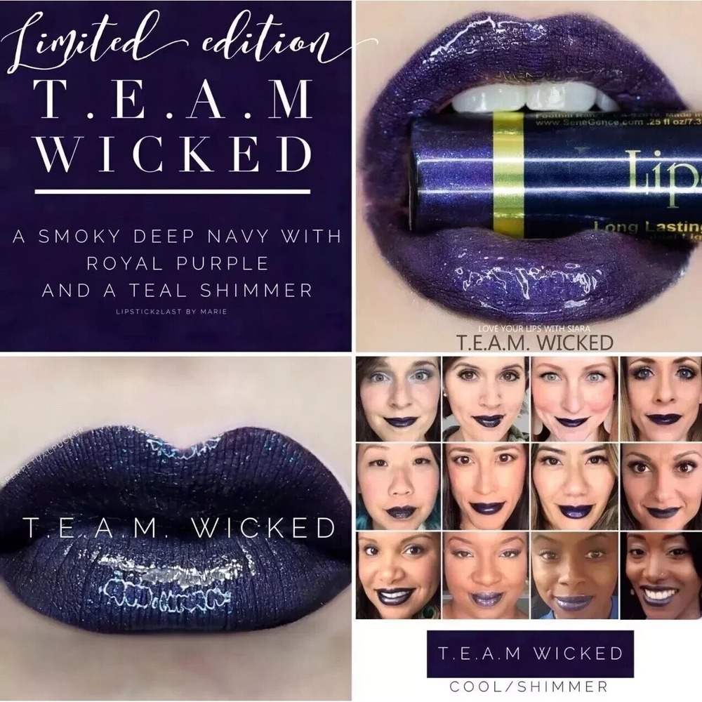 Lipsense Dark Blue Wicked Long Lasting Liquid Lip Color Lipstick Halloween Rave